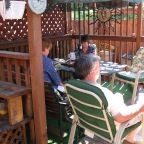 Relaxing on the deck